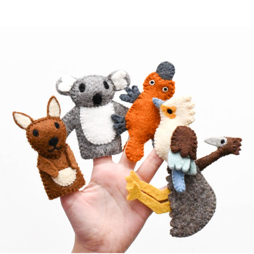 Australian Animal Finger Puppets Set - Moosey Moose